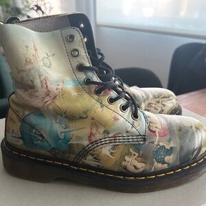 Hieronymus Bosch Dr Martens Pascal Printed Leather Boots Size 9 US/7 UK/41 EUR